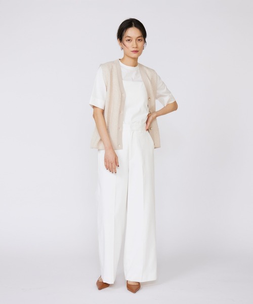 INED（イネド）の「シェルタリングドライ美脚ワイドパンツ（その他パンツ・レディース・ネイビー/ベージュ/ブルー/オフホワイト・11号/9号/7号）」の14枚目の写真