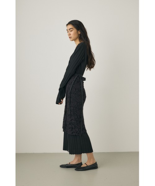 M_（エムアンダーバー）の「【M_】BUTTON UP KNIT ドレス