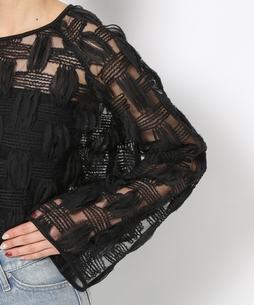 キララページ LOWRYS FARM カーディガン チュールレース2WAYカーディガン