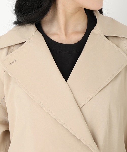 STRAWBERRY-FIELDS（ストロベリーフィールズ）の「ミドル丈トレンチコート　その他アウター（その他トップス・レディース・ベージュ/ネイビー・2）」の8枚目の写真