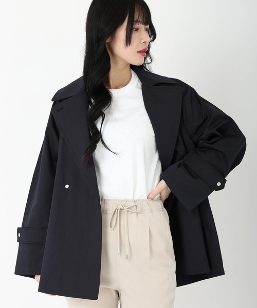 STRAWBERRY-FIELDS（ストロベリーフィールズ）の「ミドル丈トレンチコート　その他アウター（その他トップス・レディース・ベージュ/ネイビー・2）」の17枚目の写真