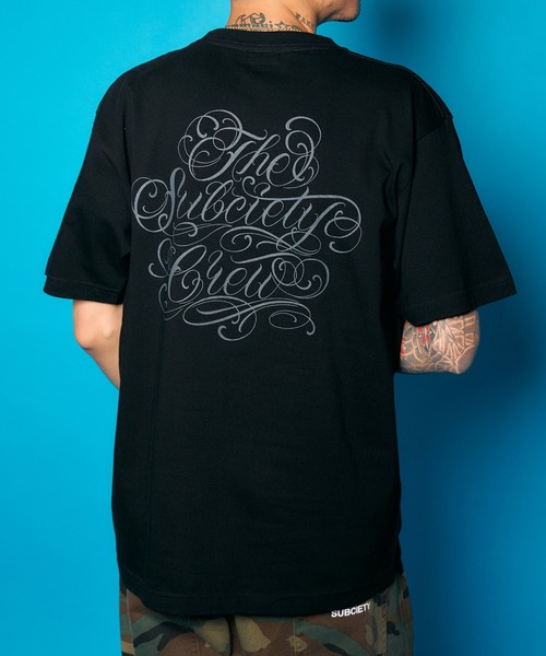 Subciety(サブサエティ)の「Club tee(Tシャツ/カットソー・メンズ・ブラック×ホワイト/ホワイト×ピンク/ブラック×ブラック/ホワイト×ブラック・SMALL/MEDIUM/LARGE/X-LARGE/XX-LARGE)」の4枚目の写真