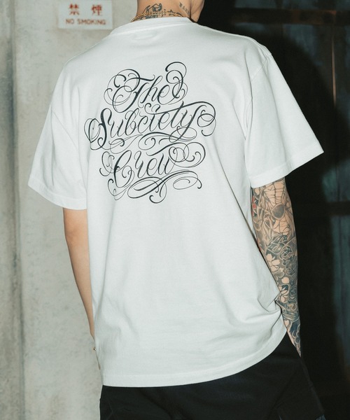 Subciety(サブサエティ)の「Club tee(Tシャツ/カットソー・メンズ・ブラック×ホワイト/ホワイト×ピンク/ブラック×ブラック/ホワイト×ブラック・SMALL/MEDIUM/LARGE/X-LARGE/XX-LARGE)」の18枚目の写真