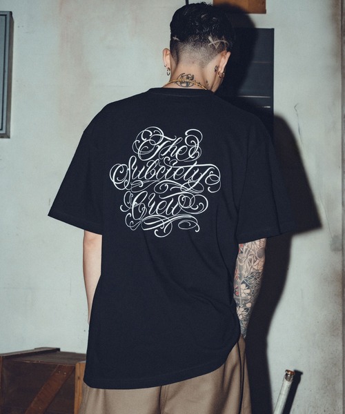 Subciety(サブサエティ)の「Club tee(Tシャツ/カットソー・メンズ・ブラック×ホワイト/ホワイト×ピンク/ブラック×ブラック/ホワイト×ブラック・SMALL/MEDIUM/LARGE/X-LARGE/XX-LARGE)」の17枚目の写真