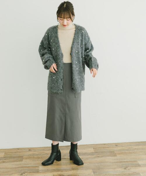 ITEMS URBANRESEARCH（アイテムズ アーバンリサーチ）の「ストレッチタイトスカート（スカート・レディース・グリーン系その他/ライトベージュ/ブラック・SMALL/MEDIUM）」の14枚目の写真