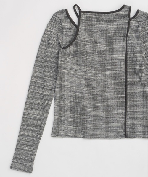 MAISON SPECIAL（メゾンスペシャル）の「Slit Shoulder Rib Tops