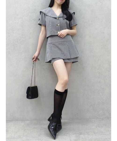 dazzlin(ダズリン)の「【セットアップ対応】レイヤードスカートパンツ(その他パンツ・レディース・ベージュ/ネイビー/その他1・SMALL/MEDIUM)」の8枚目の写真