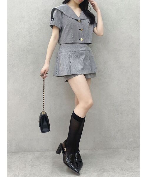 dazzlin(ダズリン)の「【セットアップ対応】レイヤードスカートパンツ(その他パンツ・レディース・ベージュ/ネイビー/その他1・SMALL/MEDIUM)」の9枚目の写真