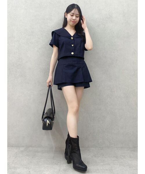 dazzlin(ダズリン)の「【セットアップ対応】レイヤードスカートパンツ(その他パンツ・レディース・ベージュ/ネイビー/その他1・SMALL/MEDIUM)」の13枚目の写真