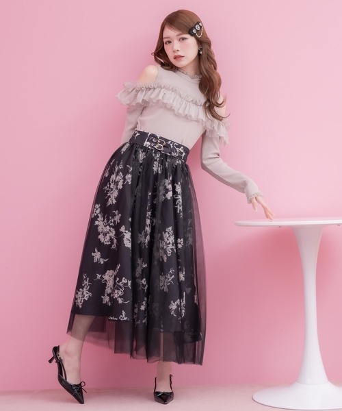 Christian Dior チュールスカート　フラワー柄　ボタニカル柄 セール】花柄チュールスカート（スカート）｜couture BY ROJITA