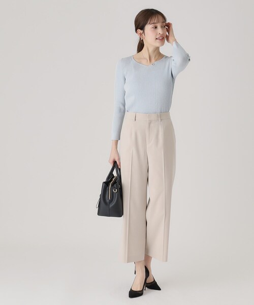 COUP DE CHANCE（クードシャンス）の「【洗える／日本製】ストレートワイドパンツ（その他パンツ・レディース・ホワイト/ナチュラル/ネイビー・42/40/38/36/34）」の19枚目の写真