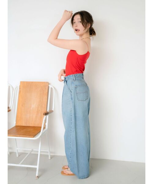 Ungrid（アングリッド）の「パット付きスクエアキャミソール（キャミソール・レディース・ブラック/アイボリー/レッド・FREE）」の9枚目の写真