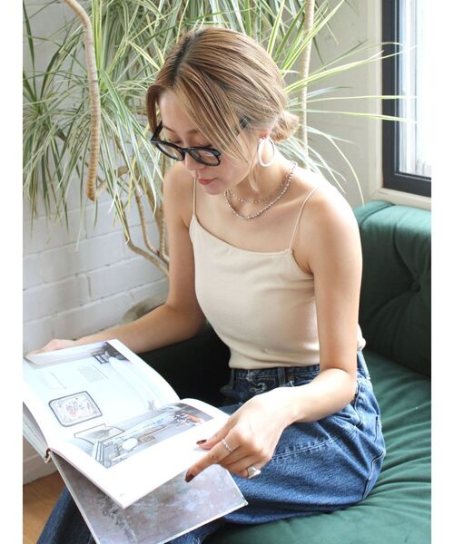 Ungrid（アングリッド）の「パット付きスクエアキャミソール（キャミソール・レディース・ブラック/アイボリー/レッド・FREE）」の16枚目の写真