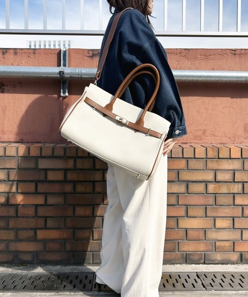 Scrap Book（スクラップブック）の「【OLISTIA】ベルトトートバッグ（トートバッグ・レディース・ブラック/ベージュ/ホワイト系その他・FREE）」の9枚目の写真