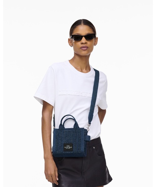 Marc Jacobs クリスタルデニムクロスボディトートバッグ CRYSTAL DENIM TOTE BAG THE CROSSBODY TOTE/ザ クリスタル