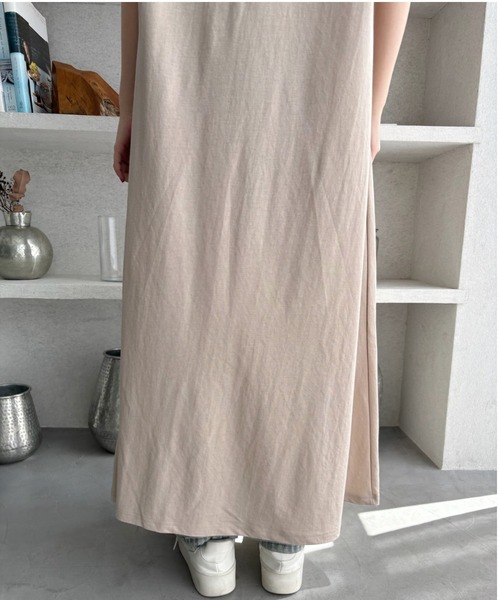 Eclat one(エクラワン)の「【Eclat one】接触冷感 タック フレンチスリーブ Aライン ワンピース(ワンピース・レディース・ブラック/グレイッシュベージュ/キャメル・FREE)」の16枚目の写真