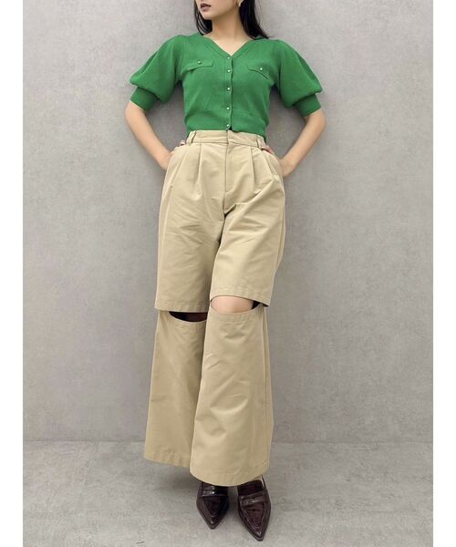 dazzlin（ダズリン）の「ダブルオープンカーゴパンツ（その他パンツ・レディース・ブラック/ベージュ・SMALL/MEDIUM）」の17枚目の写真