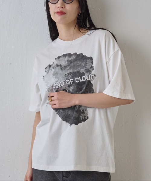 COLONY 2139（コロニートゥーワンスリーナイン）の「クラウドプリントTシャツ（Tシャツ/カットソー・メンズ・ホワイト/ブラック・MEDIUM/LARGE）」の2枚目の写真