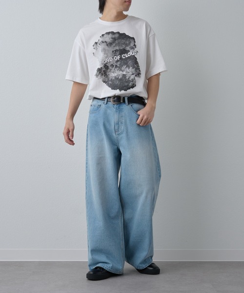 COLONY 2139（コロニートゥーワンスリーナイン）の「クラウドプリントTシャツ（Tシャツ/カットソー・メンズ・ホワイト/ブラック・MEDIUM/LARGE）」の11枚目の写真