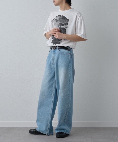 COLONY 2139（コロニートゥーワンスリーナイン）の「クラウドプリントTシャツ（Tシャツ/カットソー・メンズ・ホワイト/ブラック・MEDIUM/LARGE）」の12枚目の写真