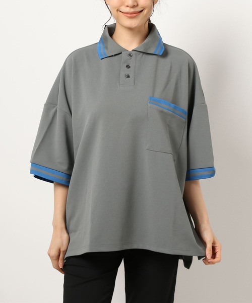 [RS] платье‑полоширокий с яблочным принтом (big polo shirt)