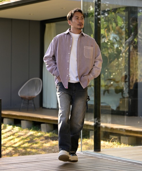 #Re:room(リルーム)の「ウォッシュドカラーシャツ(シャツ/ブラウス・メンズ・ブラック/サックスブルー/オフホワイト・FREE)」の7枚目の写真
