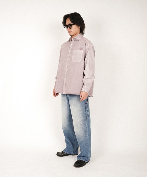 #Re:room(リルーム)の「ウォッシュドカラーシャツ(シャツ/ブラウス・メンズ・ブラック/サックスブルー/オフホワイト・FREE)」の10枚目の写真