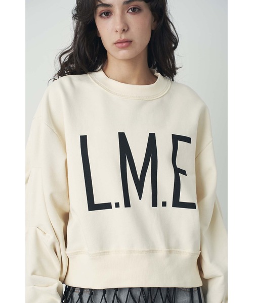 Limue（リミュ）の「タックスリーブロゴスエット（スウェット・レディース・オフホワイト/杢グレー/チャコールグレー・FREE）」の2枚目の写真