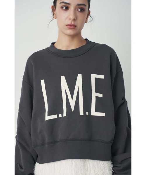 Limue（リミュ）の「タックスリーブロゴスエット（スウェット・レディース・オフホワイト/杢グレー/チャコールグレー・FREE）」の3枚目の写真