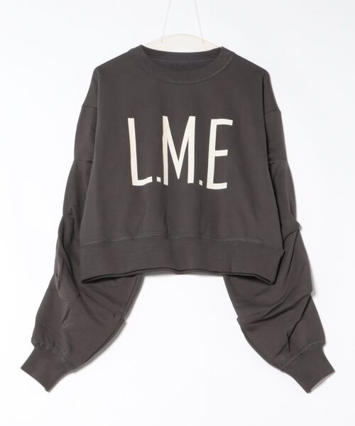 Limue（リミュ）の「タックスリーブロゴスエット（スウェット・レディース・オフホワイト/杢グレー/チャコールグレー・FREE）」の10枚目の写真