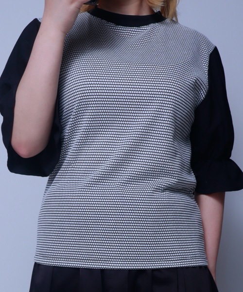 rovtski(ロフトスキー)の「Y-切替袖フリルトップス(Tシャツ/カットソー・レディース・その他・FREE)」の1枚目の写真