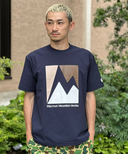 MARMOT(マーモット)の「【Marmot】Crack T-Shirs クラックティーシャツ(Tシャツ/カットソー・メンズ・ベージュ/ネイビー/ホワイト/ミント・LARGE/X-LARGE/MEDIUM)」の4枚目の写真