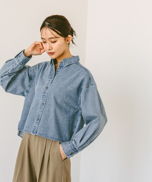 GLANSHIRT★新品4.5万円程度グランシャツ デニムワークシャツ 39cm セール】GOODデニムアソートシャツ/286236(シャツ/ブラウス