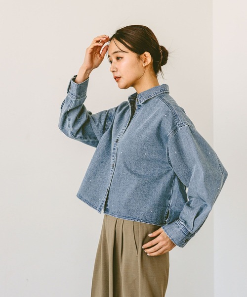 GLOBAL WORK(グローバルワーク)の「GOODデニムアソートシャツ/286236(シャツ/ブラウス・レディース・ブルー系その他/ライトブルー・LARGE/MEDIUM)」の17枚目の写真