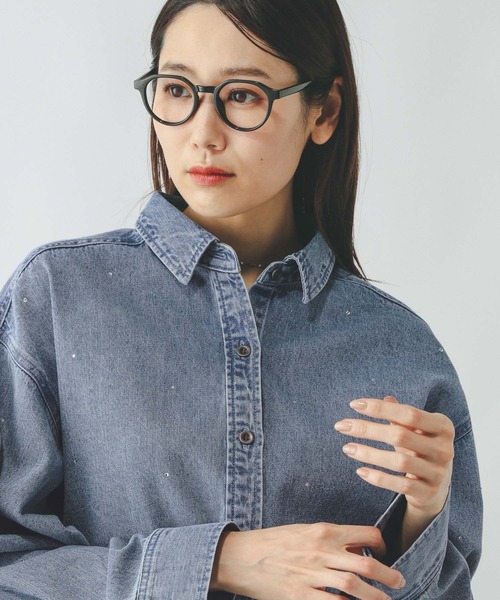 GLANSHIRT★新品4.5万円程度グランシャツ デニムワークシャツ 39cm 32582_thumbnail.jpg