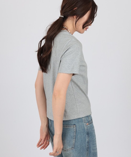 SUWDEE(スーディー)の「crew neck basic cotton t-shirt(Tシャツ/カットソー・レディース・ブルー/グレー・FREE)」の4枚目の写真