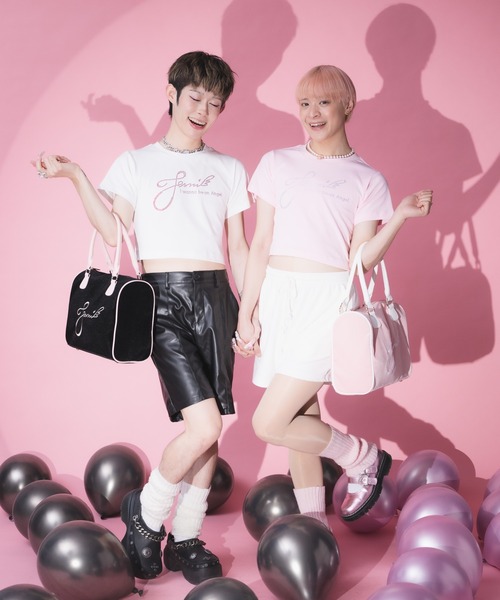 INTER FACTORY(インターファクトリー)の「ててみ - ベロアバッグ made in INTER FACTORY(ハンドバッグ・レディース・ピンク/ブラック・FREE)」の10枚目の写真