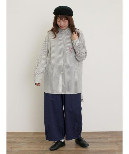 Samansa Mos2（サマンサ モスモス）の「ルーズシルエットシャツ（シャツ/ブラウス・レディース・ブラック/ブルー/オフホワイト/イエロー・F）」の11枚目の写真