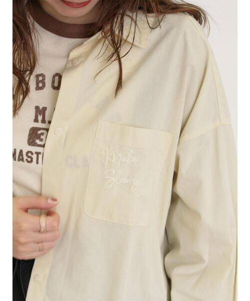 Samansa Mos2（サマンサ モスモス）の「ルーズシルエットシャツ（シャツ/ブラウス・レディース・ブラック/ブルー/オフホワイト/イエロー・F）」の14枚目の写真