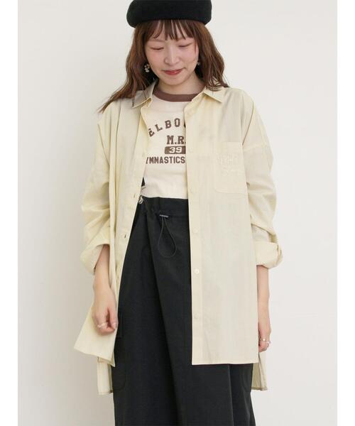 Samansa Mos2（サマンサ モスモス）の「ルーズシルエットシャツ（シャツ/ブラウス・レディース・ブラック/ブルー/オフホワイト/イエロー・F）」の15枚目の写真