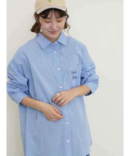 Samansa Mos2（サマンサ モスモス）の「ルーズシルエットシャツ（シャツ/ブラウス・レディース・ブラック/ブルー/オフホワイト/イエロー・F）」の20枚目の写真