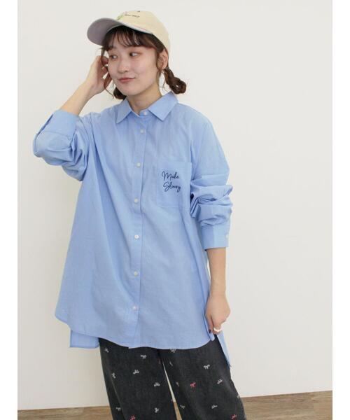 Samansa Mos2（サマンサ モスモス）の「ルーズシルエットシャツ（シャツ/ブラウス・レディース・ブラック/ブルー/オフホワイト/イエロー・F）」の21枚目の写真