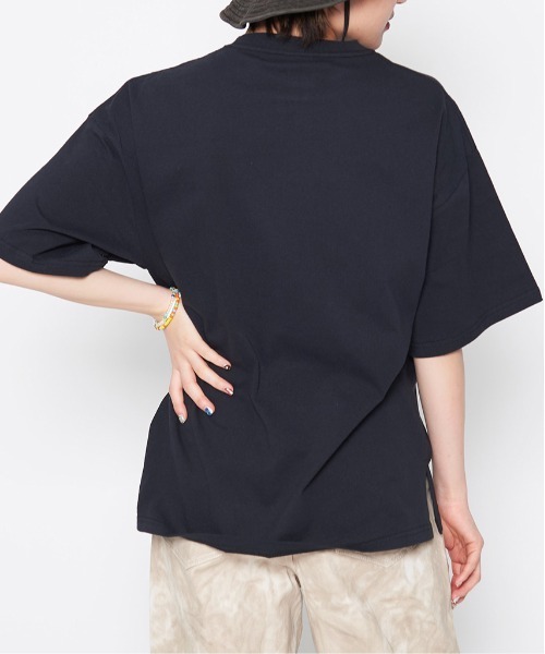 spiritoso(スピリトーゾ)の「【spiritoso】バードプリントカレッジTシャツ(CP)(Tシャツ/カットソー・レディース・ネイビー/ブラック・F)」の20枚目の写真