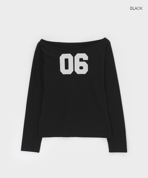 BLACKUP（ブラックアップ）の「[MADE] フェリティボートネックプリント長袖Tシャツ（Tシャツ/カットソー・レディース・ブラック/ネイビー・ONESIZE）」の10枚目の写真