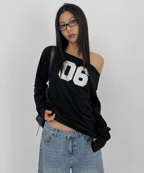 BLACKUP（ブラックアップ）の「[MADE] フェリティボートネックプリント長袖Tシャツ（Tシャツ/カットソー・レディース・ブラック/ネイビー・ONESIZE）」の18枚目の写真