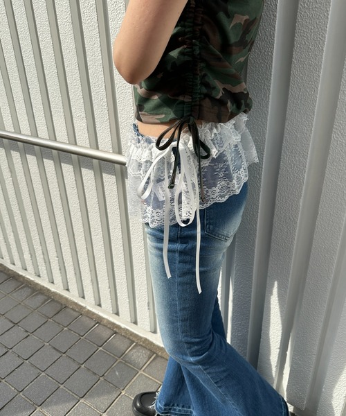 WEGO（ウィゴー）の「WEGO/レースミニラップスカート（スカート・レディース・ホワイト・FREE）」の3枚目の写真