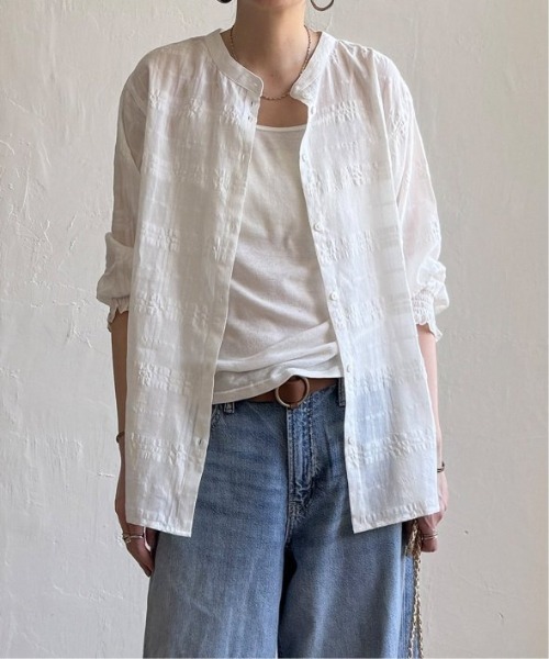 LBC（エルビーシー）の「3WAYシャドーチェックブラウス（シャツ/ブラウス・レディース・ホワイト/ブラック/ターコイズブルー/ブラウン/ピンク・M/L）」の22枚目の写真