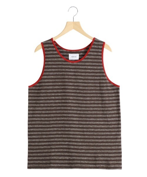 PORT BY ARK（ポートバイアーク）の「PORT BY ARK / ポートバイアーク：Border Tank Top：PO17-T002[COR]（タンクトップ・メンズ・ブラウン系その他/ブルー系その他・FREE）」の18枚目の写真