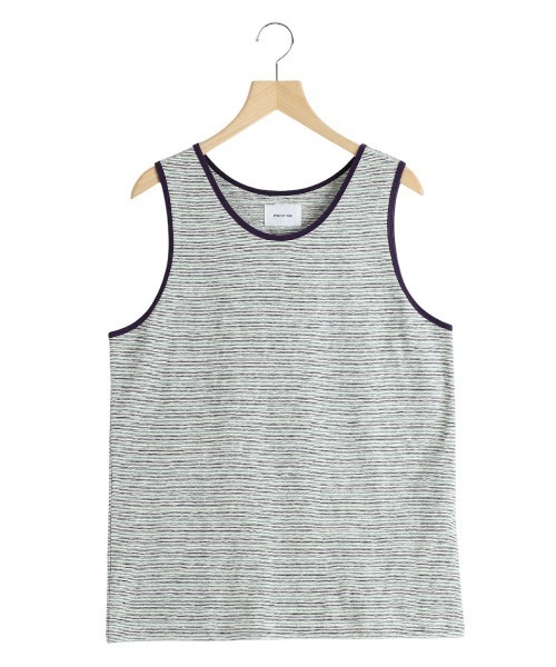 PORT BY ARK（ポートバイアーク）の「PORT BY ARK / ポートバイアーク：Border Tank Top：PO17-T002[COR]（タンクトップ・メンズ・ブラウン系その他/ブルー系その他・FREE）」の10枚目の写真