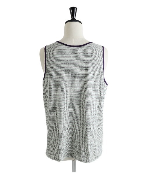 PORT BY ARK（ポートバイアーク）の「PORT BY ARK / ポートバイアーク：Border Tank Top：PO17-T002[COR]（タンクトップ・メンズ・ブラウン系その他/ブルー系その他・FREE）」の16枚目の写真